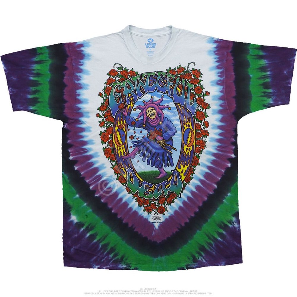 Grateful Dead Seasons Of The Dead Tie-Dye ~ Liquid Blue ~ Choose Size ~ New!
